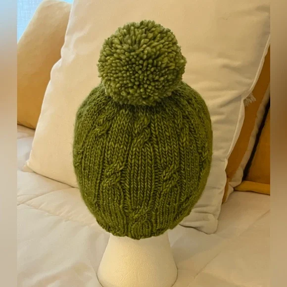 Accessories | Hand Knit Clochebeanie With Pom | Poshmark